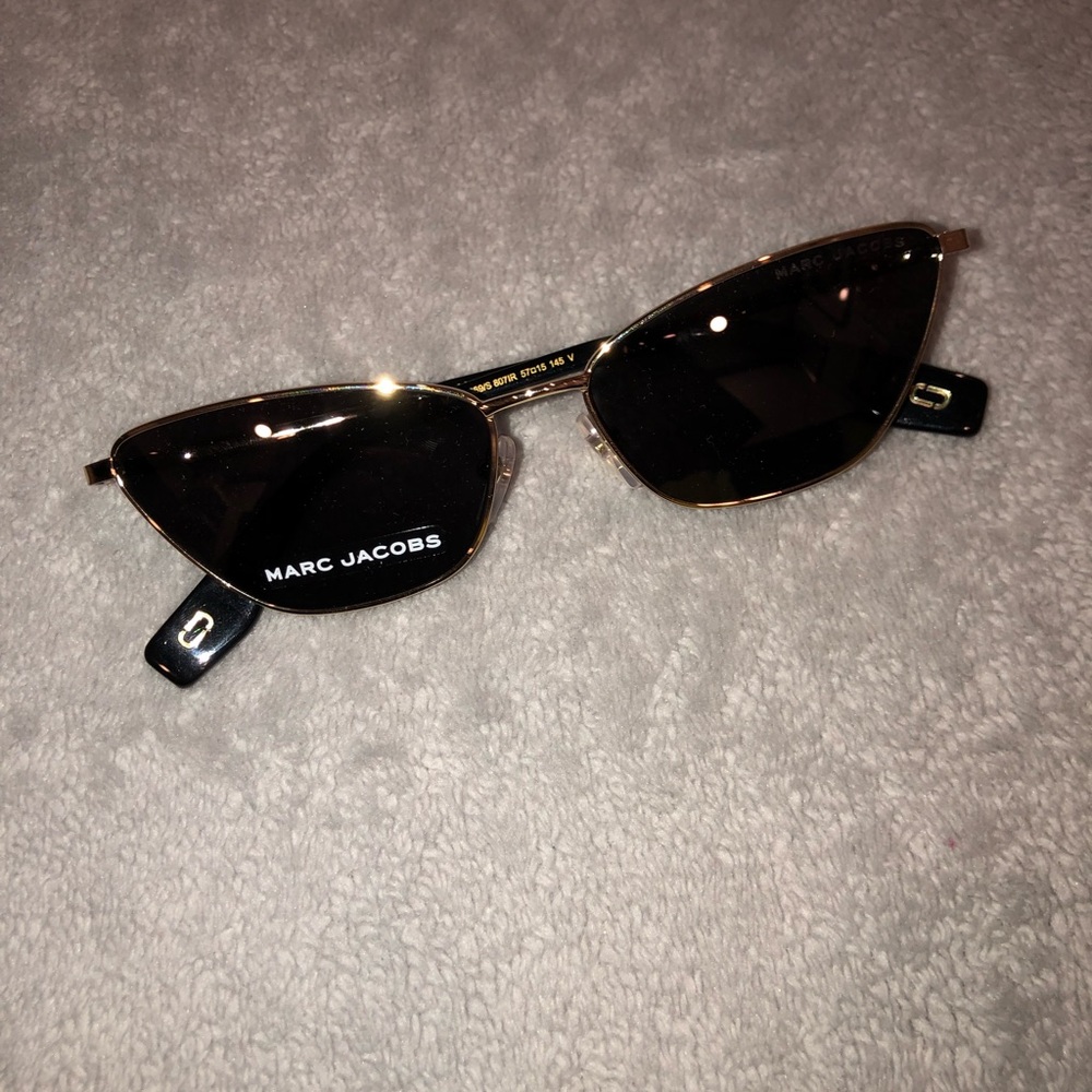 Marc Jacobs Cat Eye Sunglasses in Black and Gold